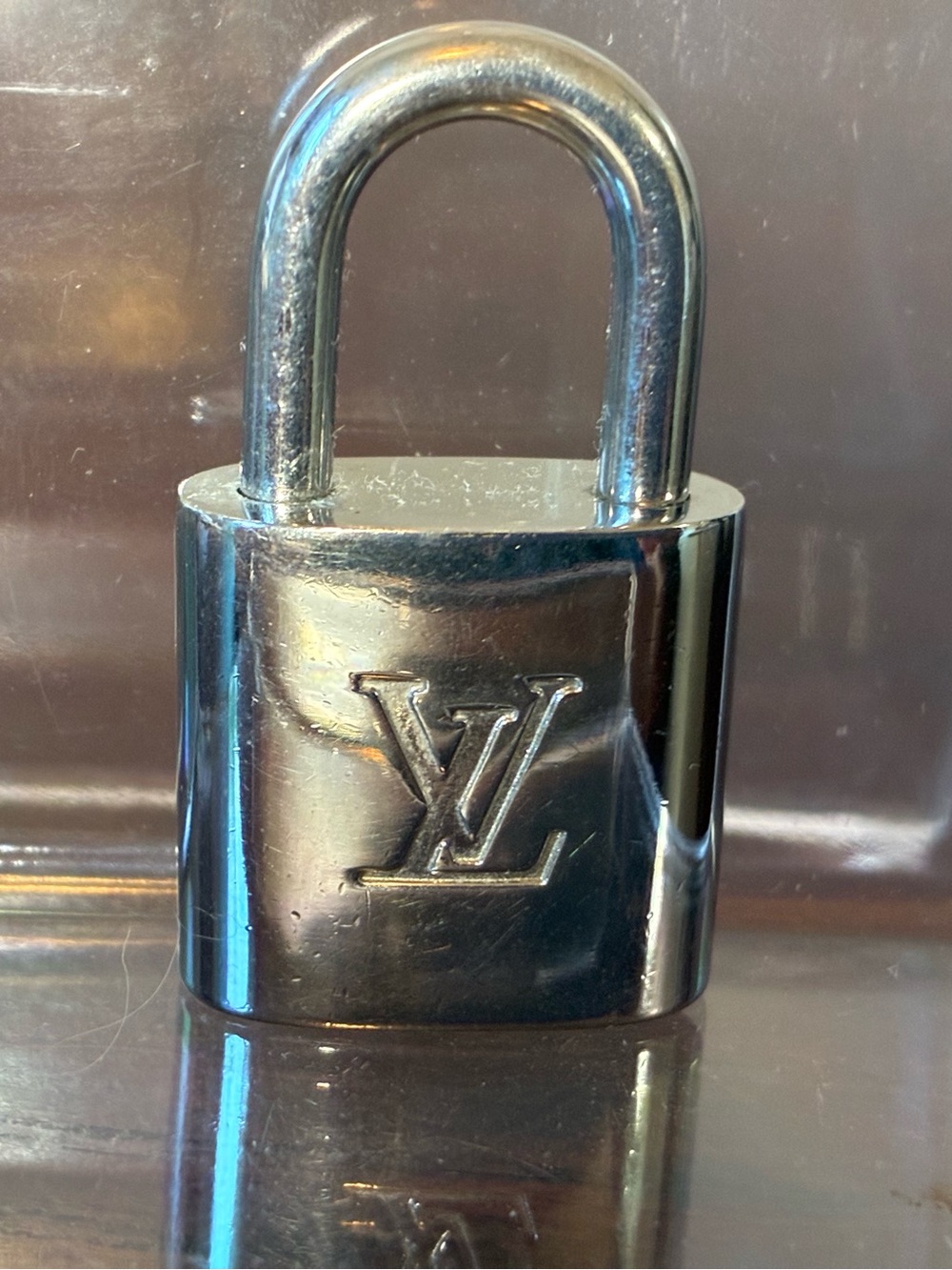 Louis Vuitton 302 Silver Padlock with LV Monogram